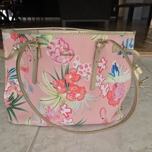 Spartina 449 Retreat Jetsetter Tote Flamingo Floral